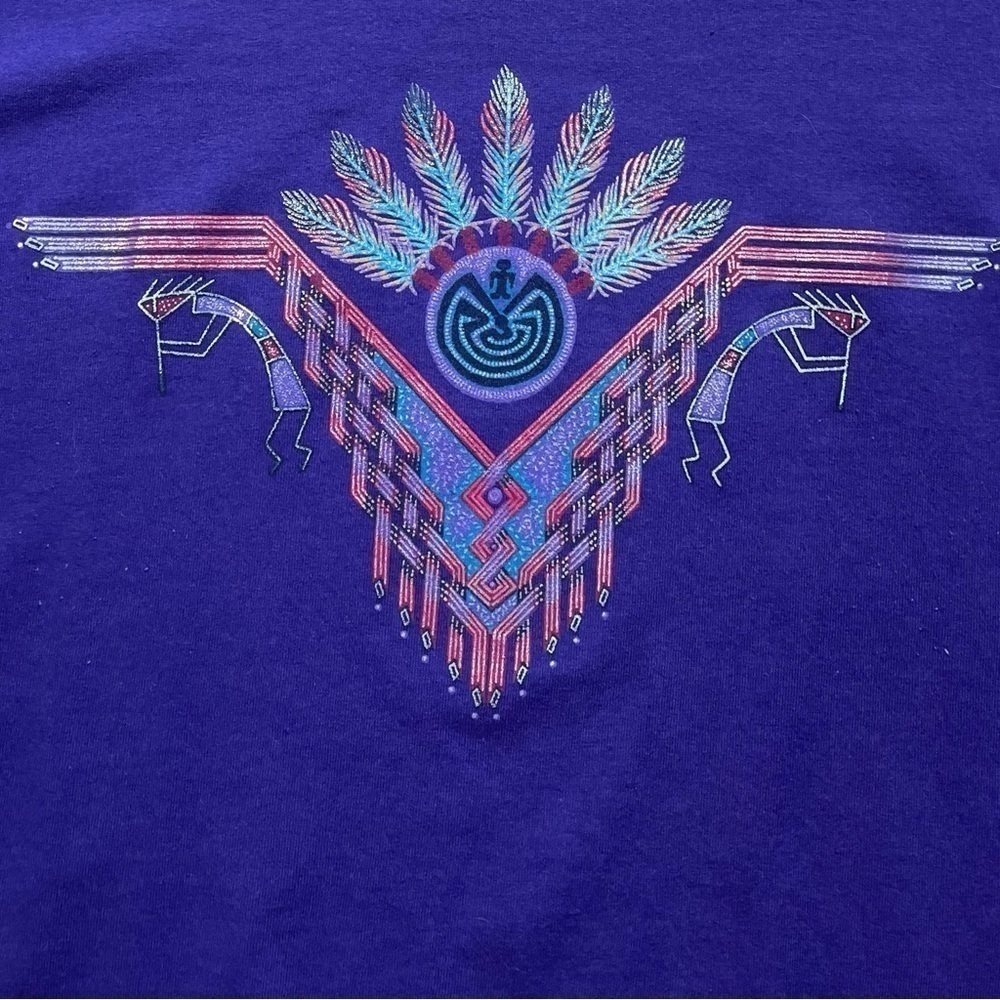 Purple Kokopelli native Aztec southwest t shirt men’s XL - Picture 2 of 5